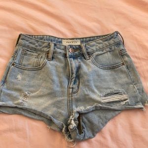 pacsun denim shorts high waisted rise short